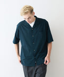 デオドラントドライ 吸水速乾 UVカット ストレッチ無地 ストライプ オープンカラーシャツ 開襟シャツ【BLUE STANDARD/ブルースタンダード】