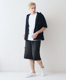 ドライリップル5分袖パーカー【BLUE STANDARD/ブルースタンダード】