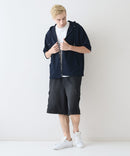 ドライリップル5分袖パーカー【BLUE STANDARD/ブルースタンダード】