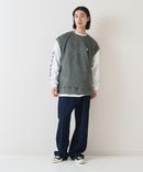 【(What it isNt)ART BY MARKGONZALES / (ワットイットイズント) アートバイマークゴンザレス】 スエードタッチベスト ロンT リアルレイヤード 2枚セット