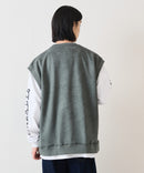 【(What it isNt)ART BY MARKGONZALES / (ワットイットイズント) アートバイマークゴンザレス】 スエードタッチベスト ロンT リアルレイヤード 2枚セット