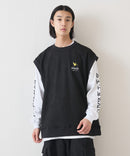 【(What it isNt)ART BY MARKGONZALES / (ワットイットイズント) アートバイマークゴンザレス】 スエードタッチベスト ロンT リアルレイヤード 2枚セット