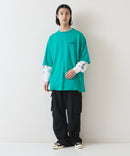 【(What it isNt)ART BY MARKGONZALES / (ワットイットイズント)アートバイマークゴンザレス】 リアル レイヤード ロンT  半袖T ロンT 2枚セット ユニセックス