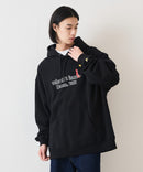 【(What it isNt)ART BY MARKGONZALES / (ワットイットイズント) アートバイマークゴンザレス】703号室コラボのBIGシルエットプリントプルパーカー zo