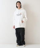 【(What it isNt)ART BY MARKGONZALES / (ワットイットイズント) アートバイマークゴンザレス】703号室コラボのBIGシルエットプリントプルパーカー zo