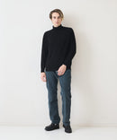 高機能 カシミヤタッチ タートルネックセーター 素肌で着れるセーター マシンウォッシャブル アンチプリング 静電気防止 ストレッチ ウォームビズ BLUE STANDARD