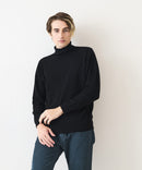 高機能 カシミヤタッチ タートルネックセーター 素肌で着れるセーター マシンウォッシャブル アンチプリング 静電気防止 ストレッチ ウォームビズ BLUE STANDARD