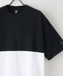 【BRKNHOME/ブロークンホーム】×【ZERO STAIN/ゼロステイン】コラボ 上下切り替え クルーネック Tシャツ