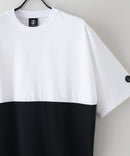 【BRKNHOME/ブロークンホーム】×【ZERO STAIN/ゼロステイン】コラボ 上下切り替え クルーネック Tシャツ