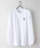 【汗染みの目立ちにくいTシャツ ZEROSTAIN/ゼロステイン】アニマル胸ワンポイント刺繍 ビッグシルエット ロンT 防汚 UVカット