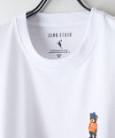 【汗染みの目立ちにくいTシャツ ZEROSTAIN/ゼロステイン】アニマル胸ワンポイント刺繍 ビッグシルエット ロンT 防汚 UVカット