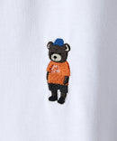 【汗染みの目立ちにくいTシャツ ZEROSTAIN/ゼロステイン】アニマル胸ワンポイント刺繍 ビッグシルエット ロンT 防汚 UVカット