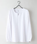 【汗染みの目立ちにくいTシャツ ZEROSTAIN/ゼロステイン】キーネック ロンT 防汚 UVカット