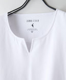 【汗染みの目立ちにくいTシャツ ZEROSTAIN/ゼロステイン】キーネック ロンT 防汚 UVカット