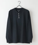 【汗染みの目立ちにくいTシャツ ZEROSTAIN/ゼロステイン】ヘンリーネック ロンT 防汚 UVカット