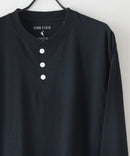 【汗染みの目立ちにくいTシャツ ZEROSTAIN/ゼロステイン】ヘンリーネック ロンT 防汚 UVカット