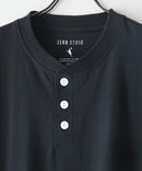 【汗染みの目立ちにくいTシャツ ZEROSTAIN/ゼロステイン】ヘンリーネック ロンT 防汚 UVカット