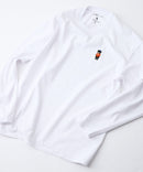 【汗染みの目立ちにくいTシャツ ZEROSTAIN/ゼロステイン】アニマル胸ワンポイント刺繍 ビッグシルエット ロンT 防汚 UVカット