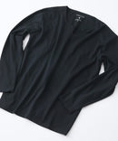 【汗染みの目立ちにくいTシャツ ZEROSTAIN/ゼロステイン】キーネック ロンT 防汚 UVカット