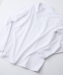 【汗染みの目立ちにくいTシャツ ZEROSTAIN/ゼロステイン】ヘンリーネック ロンT 防汚 UVカット