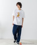 新柄追加!!【TOM AND JERRY/トムとジェリー】オリジナルデザイン 刺繍 Tシャツ ジェリー タフィー ドロップショルダー ビッグシルエット ユニセックス キャラクター