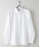 【BLUE STANDARD/ブルースタンダード】コットン100% オックスレギュラーカラー リラックスシルエットシャツ ビズ オフィスカジュアル オンでもオフでも