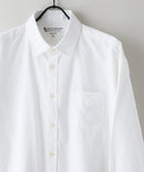 【BLUE STANDARD/ブルースタンダード】コットン100% オックスレギュラーカラー リラックスシルエットシャツ ビズ オフィスカジュアル オンでもオフでも