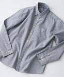 【BLUE STANDARD/ブルースタンダード】コットン100% オックスレギュラーカラー リラックスシルエットシャツ ビズ オフィスカジュアル オンでもオフでも
