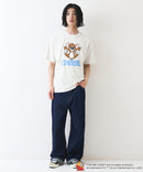 新柄追加!!【TOM AND JERRY/トムとジェリー】オリジナルデザイン 刺繍 Tシャツ ジェリー タフィー ドロップショルダー ビッグシルエット ユニセックス キャラクター