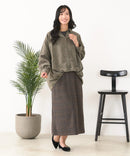 【C-FORT POINT/フォートポイント】ピーチ起毛 スキッパー ブラウス