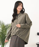 【C-FORT POINT/フォートポイント】ピーチ起毛 スキッパー ブラウス