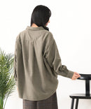 【C-FORT POINT/フォートポイント】ピーチ起毛 スキッパー ブラウス