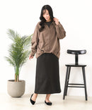 【C-FORT POINT/フォートポイント】ピーチ起毛 スキッパー ブラウス