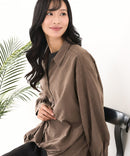 【C-FORT POINT/フォートポイント】ピーチ起毛 スキッパー ブラウス