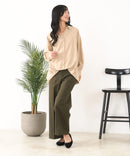 【C-FORT POINT/フォートポイント】ピーチ起毛 スキッパー ブラウス