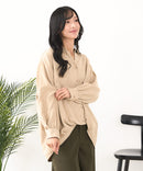 【C-FORT POINT/フォートポイント】ピーチ起毛 スキッパー ブラウス