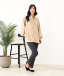 【C-FORT POINT/フォートポイント】ノーカラー ボリューム チュニック