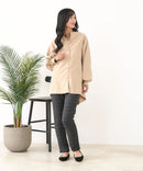 【C-FORT POINT/フォートポイント】ノーカラー ボリューム チュニック