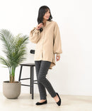 【C-FORT POINT/フォートポイント】ノーカラー ボリューム チュニック