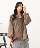 【C-FORT POINT/フォートポイント】ノーカラー ボリューム チュニック