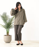 【C-FORT POINT/フォートポイント】ノーカラー ボリューム チュニック