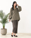 【C-FORT POINT/フォートポイント】ノーカラー ボリューム チュニック