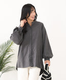 【C-FORT POINT/フォートポイント】ノーカラー ボリューム チュニック