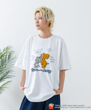 新柄追加!!【TOM AND JERRY/トムとジェリー】オリジナルデザイン 刺繍 Tシャツ ジェリー タフィー ドロップショルダー ビッグシルエット ユニセックス キャラクター