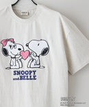 【PEANUTS /ピーナッツ】 オリジナルデザイン 刺繍 Tシャツ スヌーピー  ベル ドロップショルダー ビッグシルエット ユニセックス キャラクター