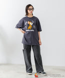 新柄追加!!【TOM AND JERRY/トムとジェリー】オリジナルデザイン 刺繍 Tシャツ ジェリー タフィー ドロップショルダー ビッグシルエット ユニセックス キャラクター