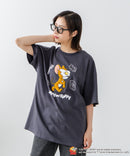 新柄追加!!【TOM AND JERRY/トムとジェリー】オリジナルデザイン 刺繍 Tシャツ ジェリー タフィー ドロップショルダー ビッグシルエット ユニセックス キャラクター