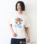 新柄追加!!【TOM AND JERRY/トムとジェリー】オリジナルデザイン 刺繍 Tシャツ ジェリー タフィー ドロップショルダー ビッグシルエット ユニセックス キャラクター