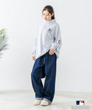 【MLB/メジャーリーグベースボール】 裏毛 ツイル ワッペン ハーフジップ