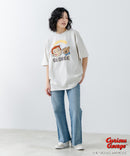 【おさるのジョージ】 オリジナルデザイン 刺繍 Tシャツ ジョージ ドロップショルダー ビッグシルエット ユニセックス キャラクター